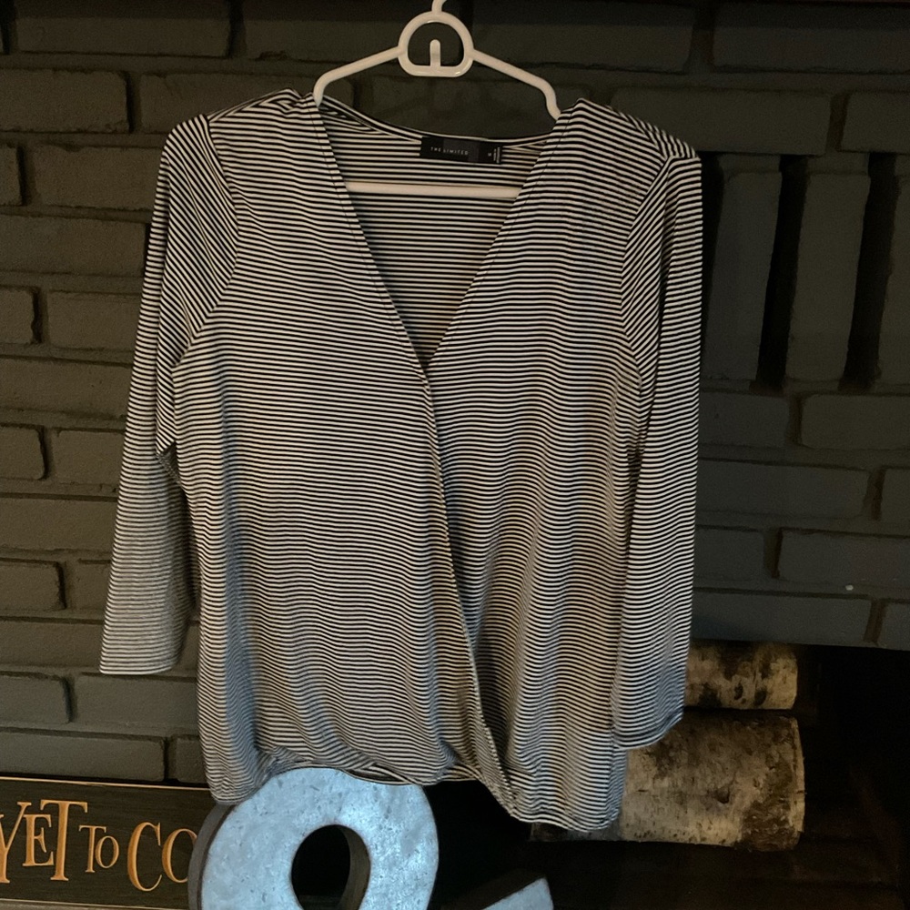 Women’s The Limited, Black and white stripe, size M